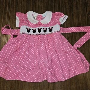 Charming Pink Polka Dot Kids Dress